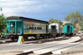 Santa Fe Southern Ry heritage Bar Car at Santa Fe railyards. Santa Fe, NM.