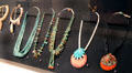 Native jewelry at Albuquerque Museum. Albuquerque, NM.