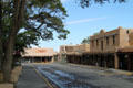 Heritage buildings on north side of Taos Plaza. Taos, NM.