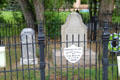 Grave of Kit Carson in Taos cemetery. Taos, NM.