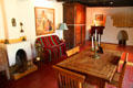 Living room at Blumenschein Home & Museum. Taos, NM.