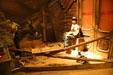 Ghost town diorama of old west at Nevada State Museum. Carson City, NV.