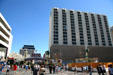 Fitzgeralds Casino over Reno - The Biggest Little City in the World sign. Reno, NV.