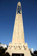 Luxor Las Vegas Hotel sign on ancient Egyptian-style obelisk at Luxor Las Vegas Hotel. Las Vegas, NV.