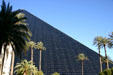 Glass surface of Pyramid of Luxor Las Vegas Hotel. Las Vegas, NV.