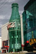World of Coca-Cola Las Vegas on the Strip with giant bottle serving as atrium. Las Vegas, NV.