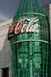 Detail of giant bottle at Coca-Cola Las Vegas. Las Vegas, NV.