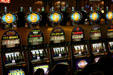 Row of slot machines. Las Vegas, NV.