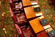 Senate desks in New York State Capitol. Albany, NY.