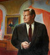 Portrait of Governor & Presidential candidate Nelson Rockefeller in New York State Capitol. Albany, NY.