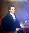 Portrait of Dewitt Clinton, moving force behind the Erie Canal, in New York State Capitol. Albany, NY.