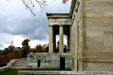 Classical porch of Buffalo History Museum. Buffalo, NY.