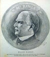 Graphic of William McKinley drawn as a single continuous line by Thomas Fleming. NY.