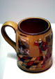 Deldare Ware mug in Fallowfield Hunt series by Buffalo Pottery at Buffalo History Museum. Buffalo, NY.