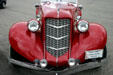 Grill of 1936 Auburn Speedster replica at Buffalo Transportation Pierce-Arrow Museum. Buffalo, NY.