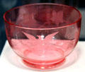 Finger bowl made in New York, NY & ordered for White House by President Millard Fillmore at Corning Museum of Glass. Corning, NY.