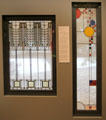 Tree of Life stained glass window from Darwin D. Martin House, Buffalo & Playhouse stained glass window from Avery Coonley Home, Riverside, IL both by Frank Lloyd Wright at Corning Museum of Glass. Corning, NY.