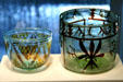 Islamic glass bowls at Corning Museum of Glass. Corning, NY.
