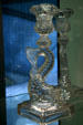 New England glass dolphin candlesticks at Corning Museum of Glass. Corning, NY.