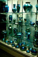 Steuben Blue Aurene glass by Frederick Carder produced into 1930s at Corning Museum of Glass. Corning, NY.