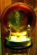 Steuben iridescent glass lamp at Corning Museum of Glass. Corning, NY.