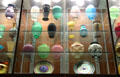 Collection of Frederick Carder's glass vases at Carder Collection of Corning Museum of Glass. Corning, NY.