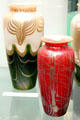 Decorated iridescent glass by Steuben Glass at Corning Museum of Glass. Corning, NY.