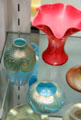 Decorated iridescent glass by Steuben Glass at Corning Museum of Glass. Corning, NY.
