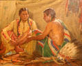 Hunting Son & Bawling Deer painting by Joseph Henry Sharp at Rockwell Museum of Art. Corning, NY.