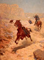 Unexpected Enemy painting by Charles Schreyvogel at Rockwell Museum of Art. Corning, NY.
