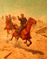 Dead Sure painting by Charles Schreyvogel at Rockwell Museum of Art. Corning, NY.