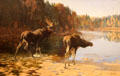 Monarchs of the Wilderness painting by Carl Rungius at Rockwell Museum of Art. Corning, NY.