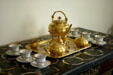 Gold tea service in Clermont. Germantown, NY.