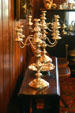 Candlesticks in dining room of Val-Kill. Hyde Park, NY.