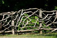 Woven branch fence of Olana. Hudson, NY