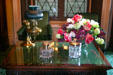 Flower arrangement on table in Lyndhurst. Tarrytown, NY.