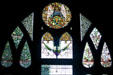 Upstairs photo gallery stained glass window in Lyndhurst. Tarrytown, NY.