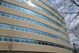 Curved facade of Rhodes Hall on Cornell Campus. Ithaca, NY.