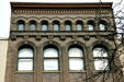 Romanesque heritage commercial building. Ithaca, NY.