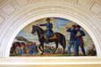 Mural of Ulysses S. Grant leading his men in battle in Grant's Tomb. New York, NY.