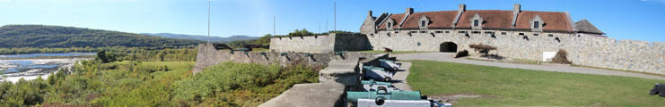 Panorama of Lake Champlain & Fort Ticonderoga. Ticonderoga, NY.