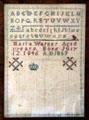 Sampler by Maria Warner at Millard Fillmore House. East Aurora, NY