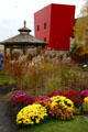 Autumn flower display in the gardens at The Strong National Museum of Play. Rochester, NY.