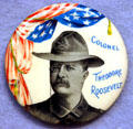 Colonel Theodore Roosevelt campaign button at The Strong National Museum of Play. Rochester, NY.