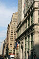 Looking up Broadway across Equitable Building. New York, NY.