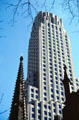 Trinity Spire & Bank of New York with octagonal top. New York, NY.