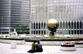 Courtyard of now destroyed World Trade Center complex. New York, NY.