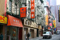 Chinese signs of New York's Chinatown along Pell Street. New York, NY.