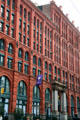 Entrance facade of Puck Building of NYU. New York, NY.