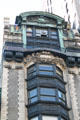 Elaborate roofline Cross Chambers Building. New York, NY.